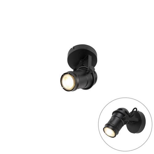 Průmyslové bodové světlo černé otočné a naklápěcí bez stínidla - Movie