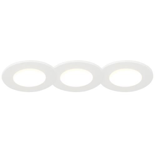 Sada 3 zapuštěných bodových světel bílých vč. LED 3000K 4W IP65 - Blanca