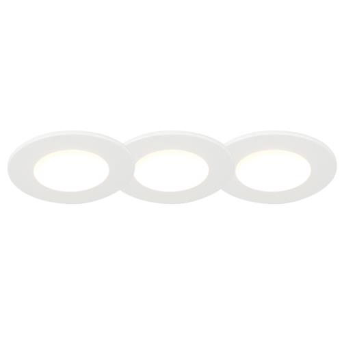 Sada 3 koupelnových zapuštěných bodových světel kulatých LED 5W bílých vodotěsných - Blanca