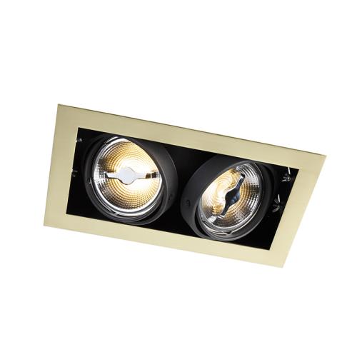 Zapuštěné bodové svítidlo mosazné otočné 2-světlo - Oneon