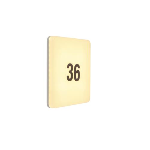 Moderní čtvercová nástěnná lampa vč. LED snálepkami sčísly - Plater