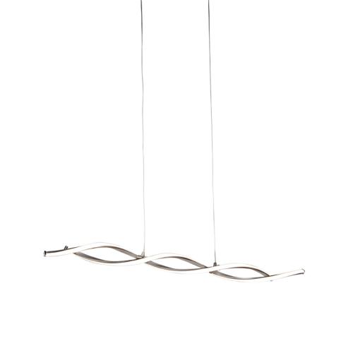 Moderní závěsné svítidlo ocel včetně LED a stmívače - Paulina