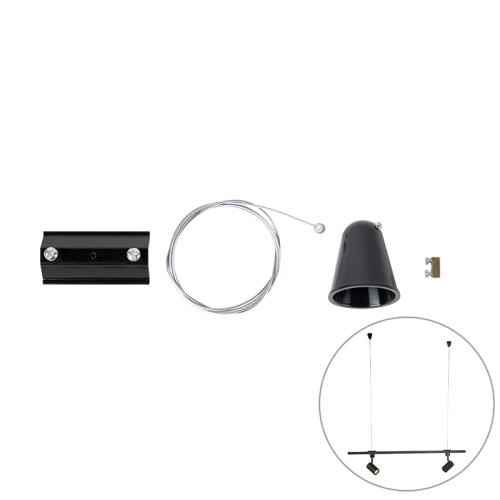 Závěsný set pro 1-fázovou kolejnicí černou