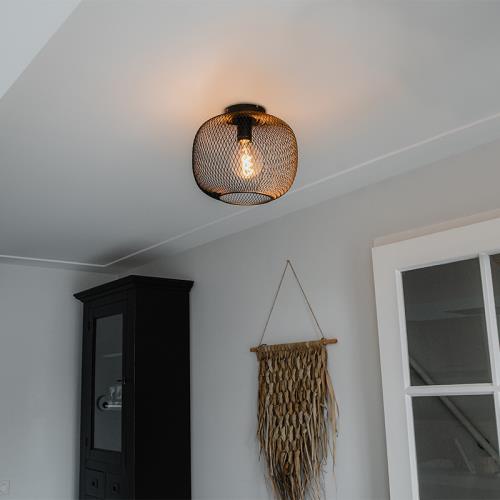 Moderní stropní svítidlo černé - Bliss Mesh