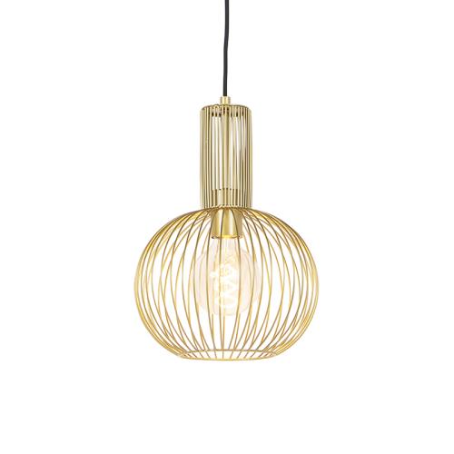 Designové závěsné svítidlo zlaté - Wire Whisk