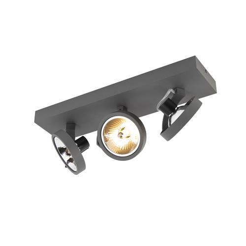 Designové bodové světlo šedé nastavitelné 3-světlo - Go
