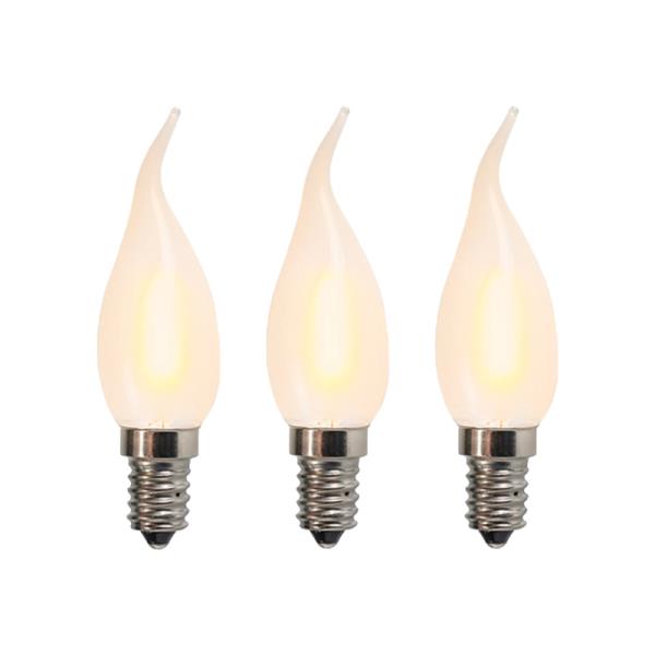 Sada 3 LED matných svíček E14 BXS35 1W 2200K