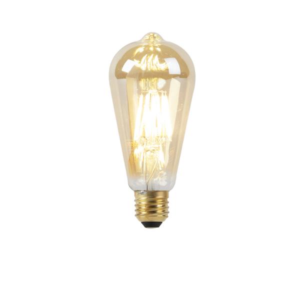 LED žárovka E27 ST64 Dim to Warm zlatá 8W 806lm 2000-2700K