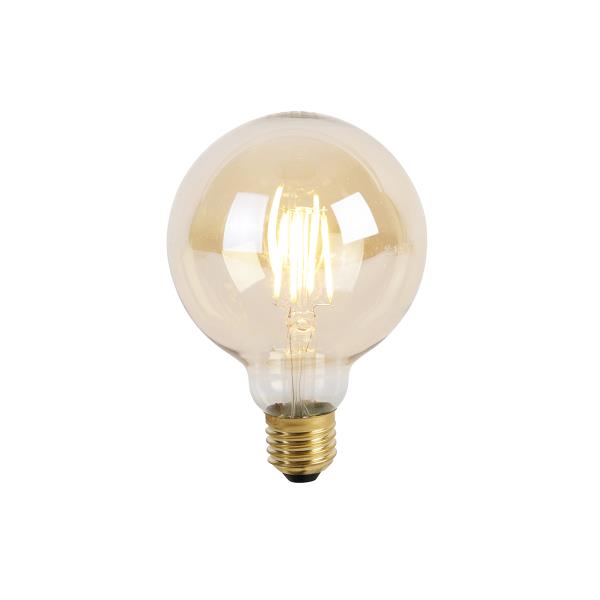 E27 3-stupňová stmívatelná LED žárovka G95 Goldline 5W 530lm 2200K