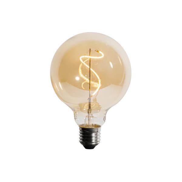 Stmívatelná LED spirálová žárovka E27 G95 4W 270lm 2200K