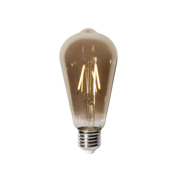 E27 stmívatelná LED žárovka ST64 kouřová 2W 200 lm 2700K