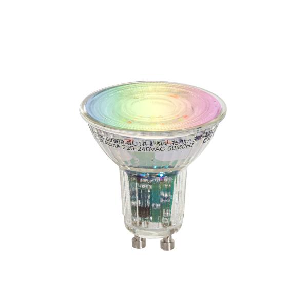 Chytrá LED žárovka GU10 50 čirá RGBW 4,5W 350 lm 2700-6000K