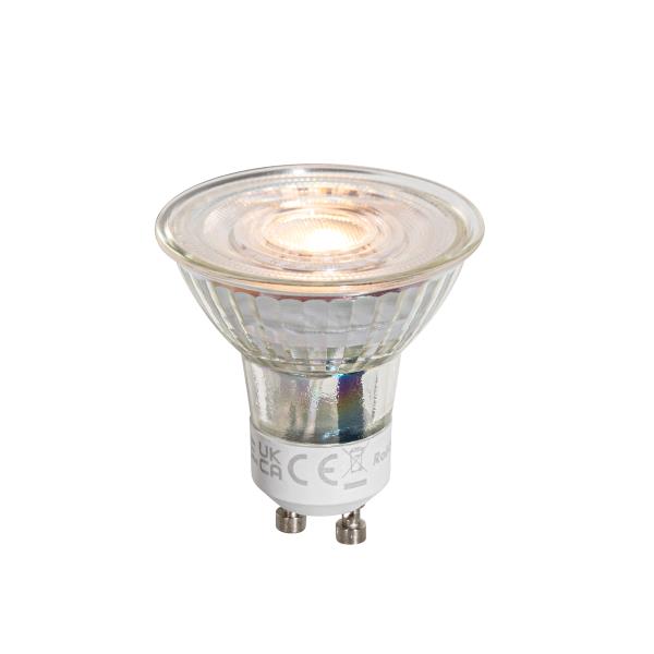 Čiré LED žárovky GU10 50mm 3W 250 lm 2200K