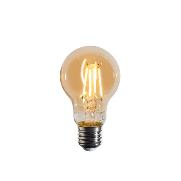 E27 stmívatelná LED žárovka A60 jantarová 4,5W 420 lm 2200K