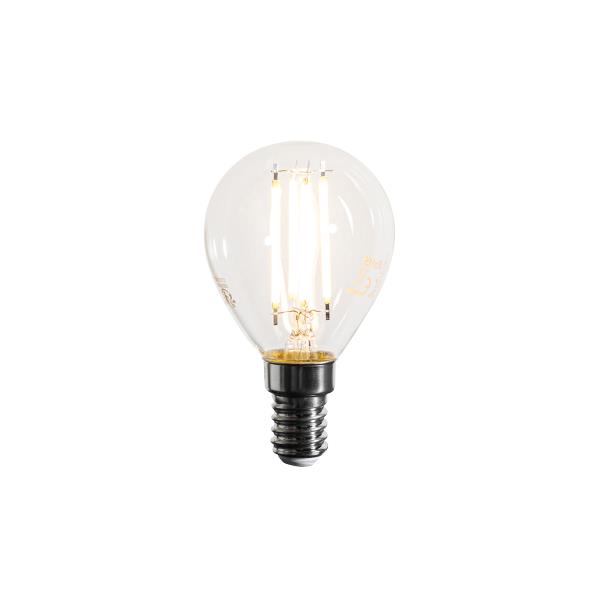 E14 Stmívatelná LED žárovka Filament G45 Čirá 4W 470 lm 2700K