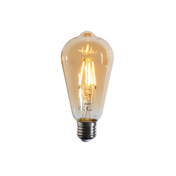 E27 stmívatelná LED žárovka Filament ST64 zlatá 4,5W 450 lm 2200K