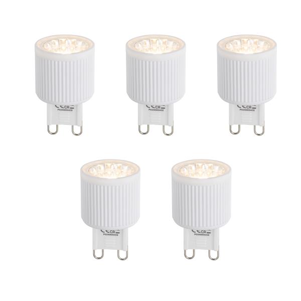 Sada 5 G9 24mm 3-krokových stmívatelných LED žárovek 3W 300 lm 2700K