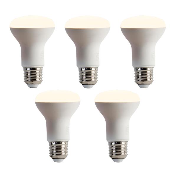 Sada 5 stmívatelných LED žárovek E27 R63 6,2 W 520 lm 2700 K