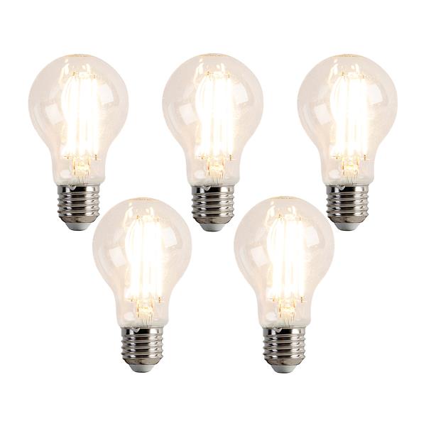 Sada 5 stmívatelných LED žárovek E27 A60 7W 780 lm 2700K