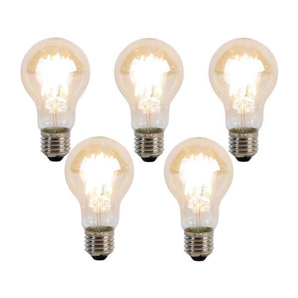 Sada 5 stmívatelných LED žárovek E27 Kelvin A60 Goldline 8W 806lm 2000-2700K