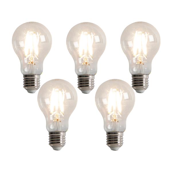 Sada 5 stmívatelných LED žárovek E27 3-stupňové A60 5W 500lm 2700K