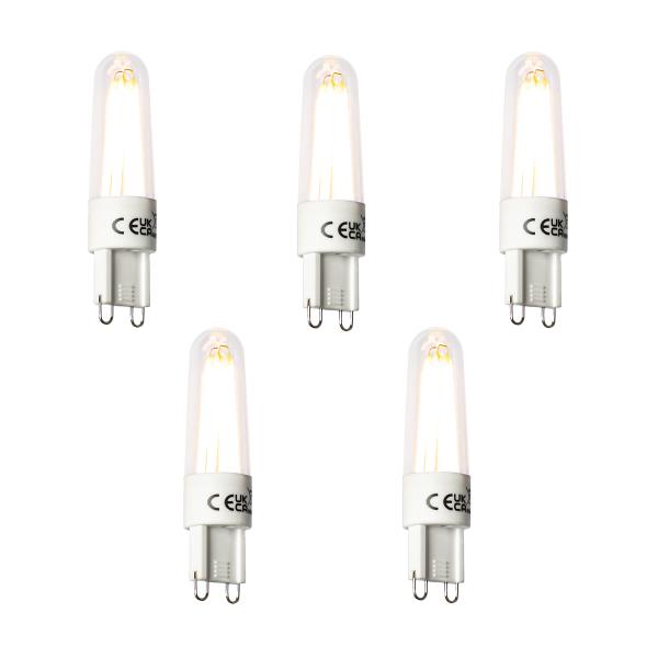 Sada 5 ks Žárovka G9 LED 2,5W 240lm 2300K