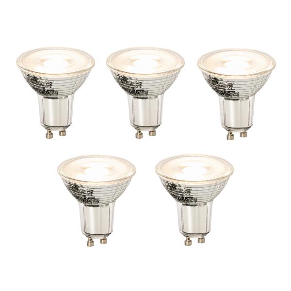 Sada 5 stmívatelných LED žárovek GU10 8W 660lm 3000K