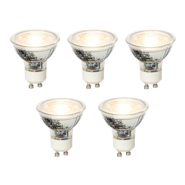 Sada 5 stmívatelných LED žárovek GU10 4W 300lm 2700K