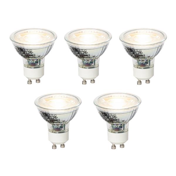 Sada 5 stmívatelných LED žárovek GU10 4W 310lm 3000K