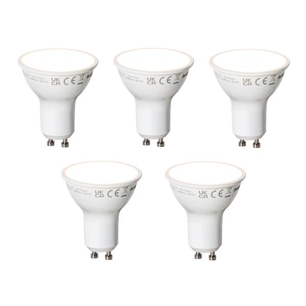 Sada 5 chytrých LED žárovek GU10 bílá 7W 700 lm 3000K
