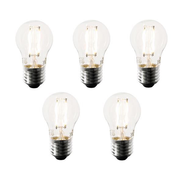 Sada 5 chytrých LED žárovek E27 P45 4,5W 470 lm 1800-4000K