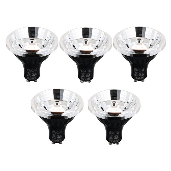 Sada 5 ks Chytrá stmívatelná LED žárovka GU10 AR70 6W 500lm 2200-6500K