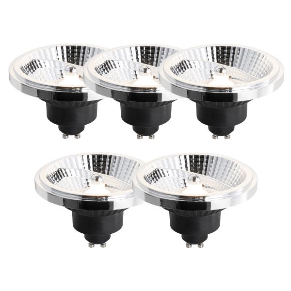 Sada 5 stmívatelných LED žárovek GU10 111mm 10,5W 770lm 3000K