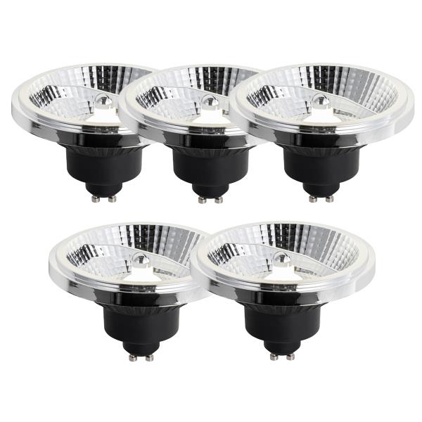 Sada 5 stmívatelných LED žárovek GU10 111 mm 10,5 W 770 LM 4000 K