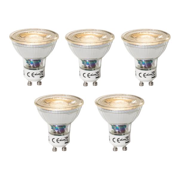 Sada 5 ks GU10 dimbare LED lamp 3W 200 lm 2700K