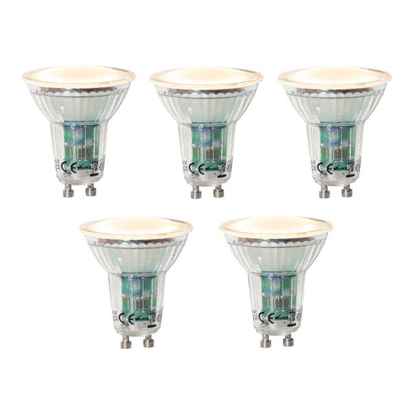 Sada 5 stmívatelných LED žárovek GU10 se soumrakovým senzorem 3W 200 lm 2200K