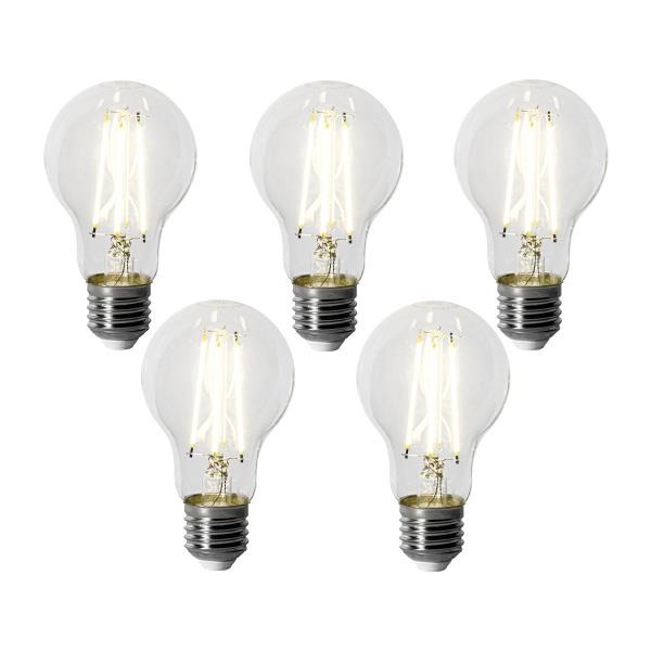 Sada 5 stmívatelných LED žárovek E27 A60 6W 500 lm 4000K