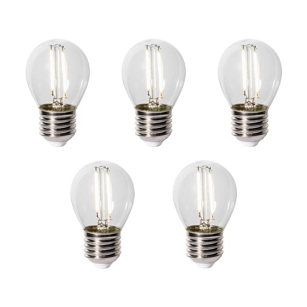 Sada 5 LED žárovek E27 P45 Soumrakový senzor 3W 250 lm 3000K