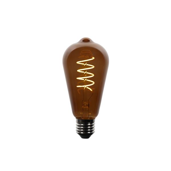 Sada 5 stmívatelných LED žárovek E27 ST64 hnědá 4W 100 lm 1800K