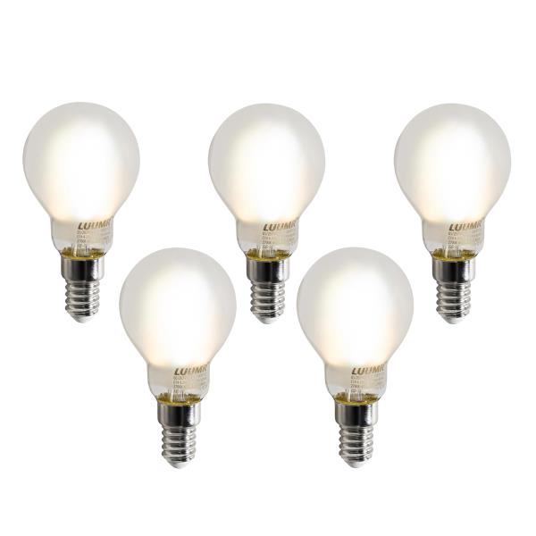 Sada 5 chytrých LED žárovek E14 P45 matných 4,2W 470 lm 2700-6500K