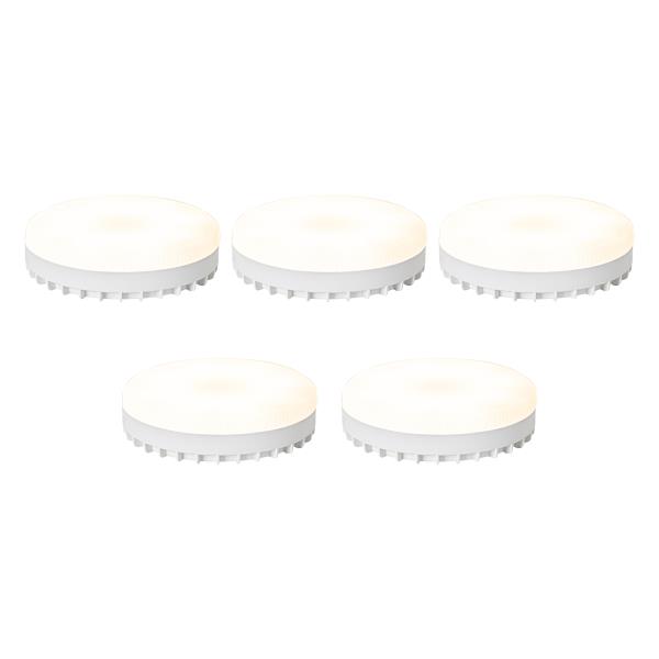 Sada 5 chytrých stmívatelných LED žárovek GX53 opál 9W 806 lm 2700-6500K