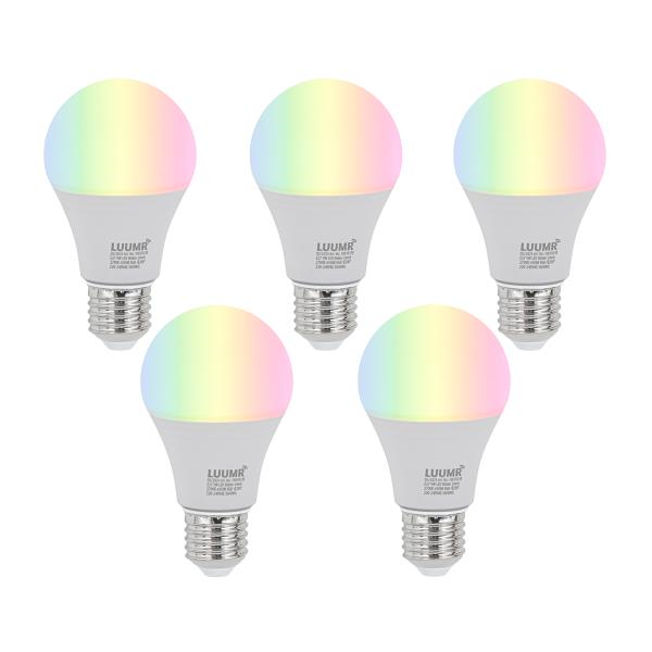 Sada 5 ks Stmívatelné LED žárovky E27 A60 Opal 9W 806lm 2700-6500K