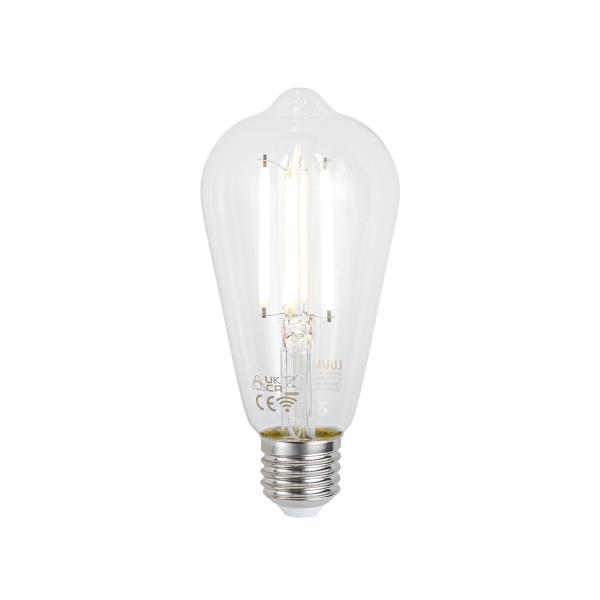 Chytré stmívatelné LED žárovky E27 ST64 čiré 7W 806lm 2700-6500K