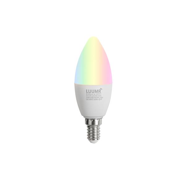 Chytrá LED žárovka E14 C37 Opal RGBW 4,9 W 470 lm 2700–6500 K