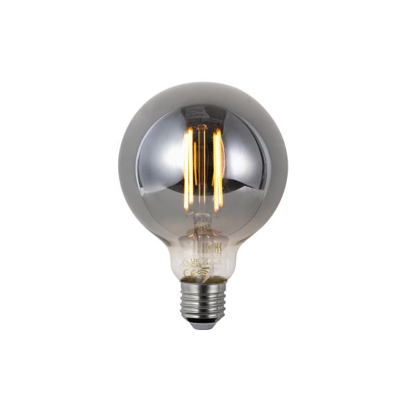 Chytrá stmívatelná LED žárovka E27 G95 kouřová 4,9 W 150 lm 1800 K