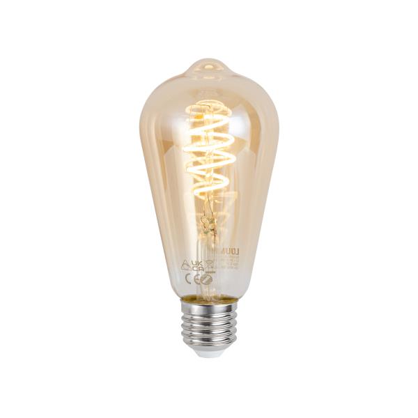 Chytrá stmívatelná LED žárovka E27 ST64 jantarová 4,9 W 320 lm 2500 K