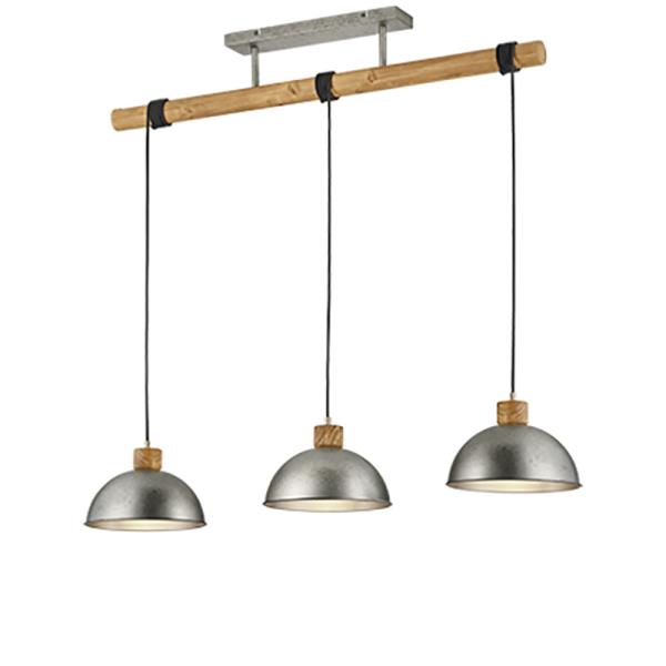 Průmyslové závěsné svítidlo ocelové 3-světlo - Arti