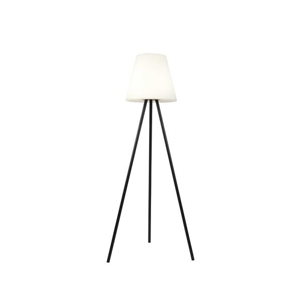 Moderní venkovní stojací lampa černá IP44 vč. LED na solární - Virginia