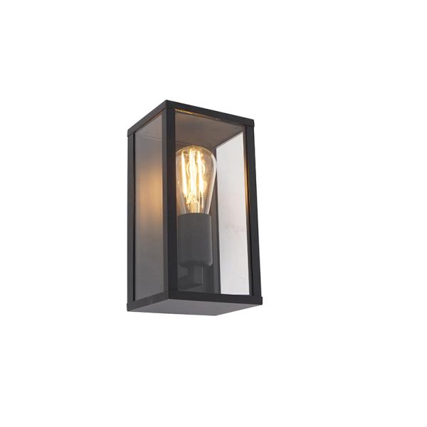 Průmyslová nástěnná lampa černá 26 cm IP44 - Charlois