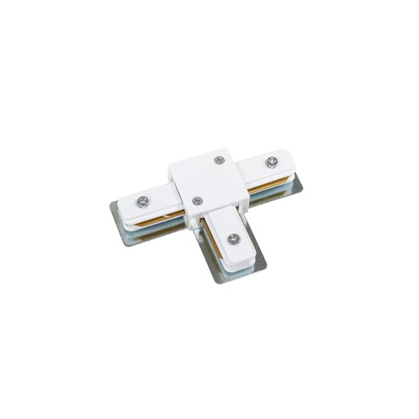 T-konektor pro 1-fázovou kolejnicí bílý